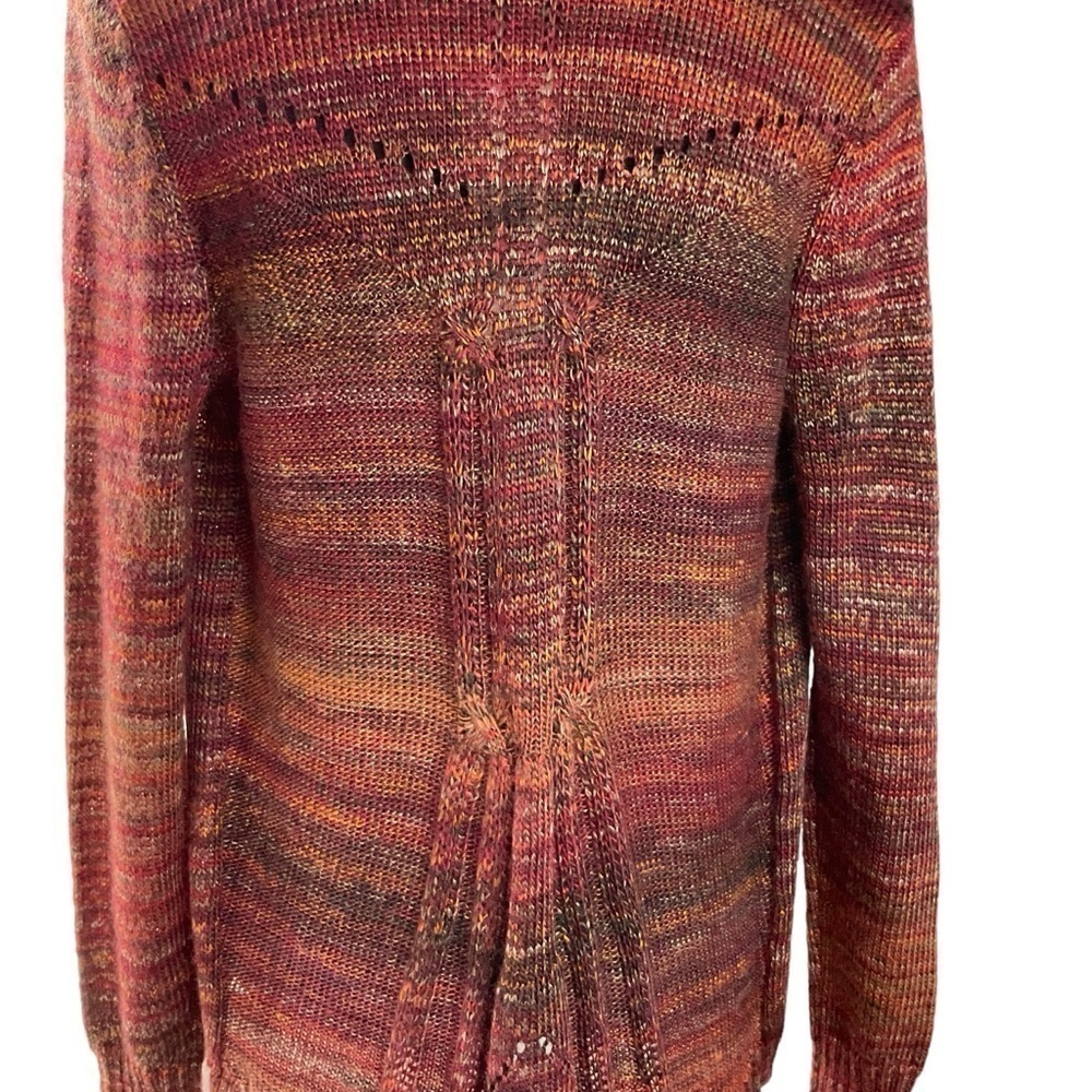 Ponsesa Open Front Cardigan in Rust Red size Medium - Picture 5 of 10